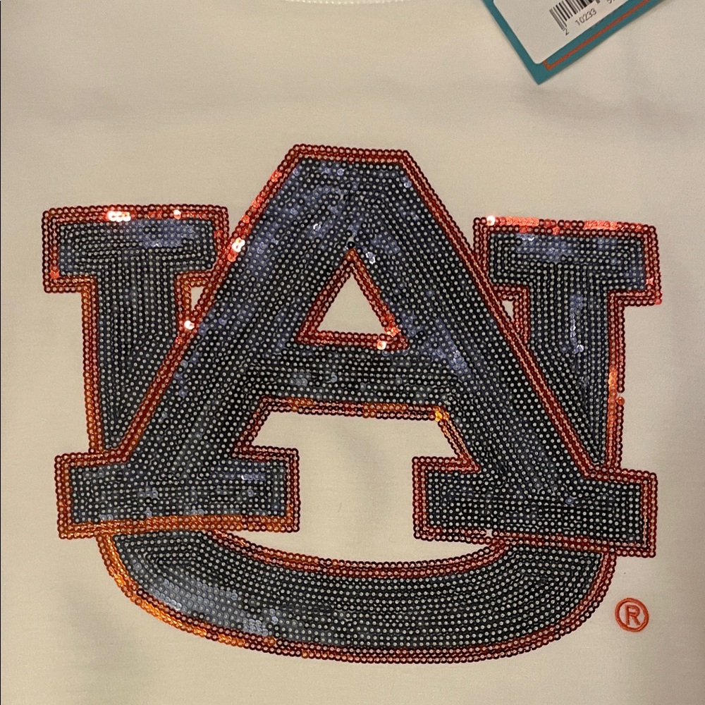 White Auburn University Sweatshirt large - Picture 4 of 7